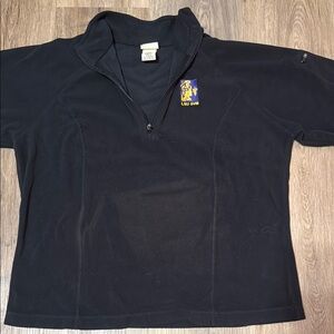 Vintage L.L. Bean LSU SVM Black Fleece Sweatshirt Quarter-Zip